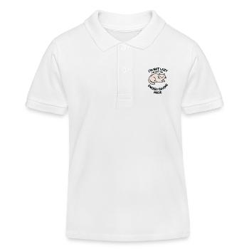 Lazy Cat - Kids Organic Polo Shirt by Stanley/Stella - white - Front