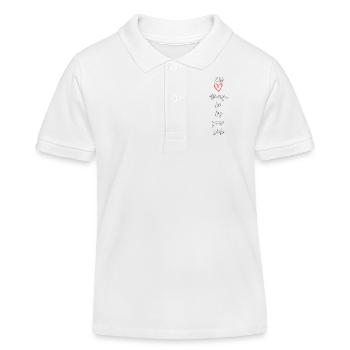 Je serai toujours à tes côtés - Polo enfant bio Stanley/Stella - blanc - Devant