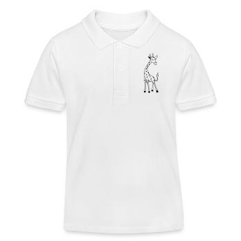 Girafe 01 - Polo enfant bio Stanley/Stella - blanc - Devant