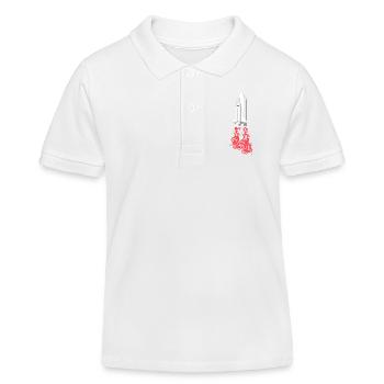Rocket launch space symbol outer space icon logo - Kids Organic Polo Shirt by Stanley/Stella - white - Front