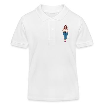 Die Kurve ist das neue Perfekt - Kinder Organic Poloshirt Mini Sprinter von Stanley/Stella - Weiß - Vorne