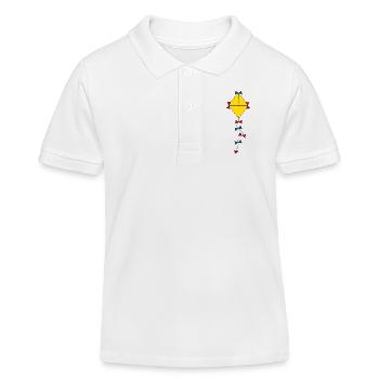 Drachen bunt Herbst - Kinder Organic Poloshirt Mini Sprinter von Stanley/Stella - Weiß - Vorne
