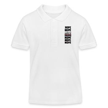 Nein, Neon-Glitch-Textstack - Kinder Organic Poloshirt Mini Sprinter von Stanley/Stella - Weiß - Vorne