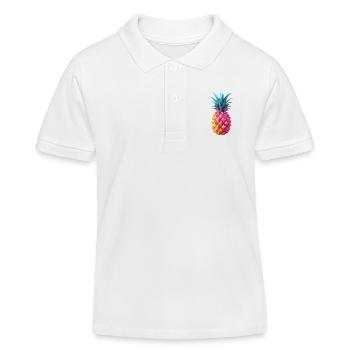 Ananas - Polo enfant bio Stanley/Stella - blanc - Devant