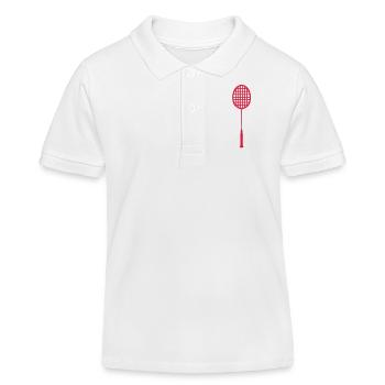 Schläger Badminton-Schläger sport0 - Kinder Organic Poloshirt Mini Sprinter von Stanley/Stella - Weiß - Vorne