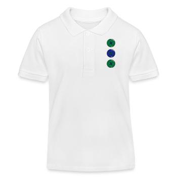 Buttons - Kids Organic Polo Shirt by Stanley/Stella - white - Front
