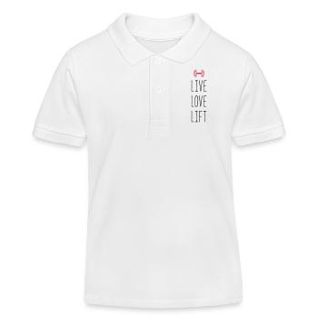lift love live - Kinder Organic Poloshirt Mini Sprinter von Stanley/Stella - Weiß - Vorne