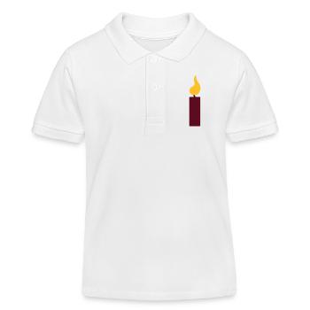 1er anniversaire - bougie - Polo enfant bio Stanley/Stella - blanc - Devant