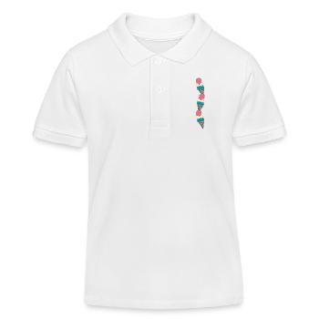 Eiscreme Muster in Pastellfarben - Kids Organic Polo Shirt by Stanley/Stella - white - Front