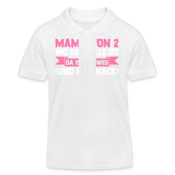 Maman de 2 enfants - Polo enfant bio Stanley/Stella - blanc - Devant