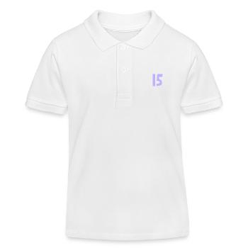 15. 15 JAHRE. 15-JÄHRIGES JUBILÄUM. 15-JÄHRIGES JUBILÄUM. - Kinder Organic Poloshirt Mini Sprinter von Stanley/Stella - Weiß - Vorne
