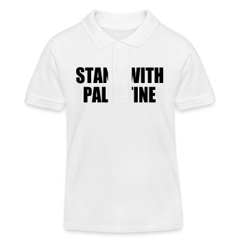 Stand with palestine - Kinder Organic Poloshirt Mini Sprinter von Stanley/Stella - Weiß - Vorne