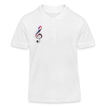 Touche de musique vlion - Polo enfant bio Stanley/Stella - blanc - Devant