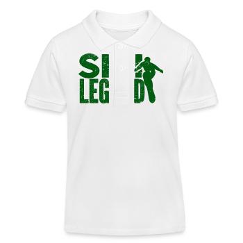 Ski Snowboard Montagne Vacances Neige Freestyle - Polo enfant bio Stanley/Stella - blanc - Devant