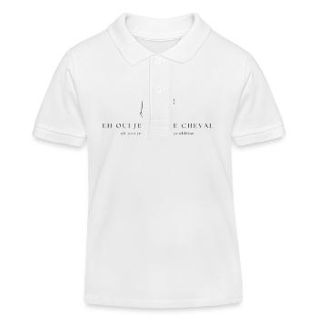 Hey, ich fühle das Pferd und nein, ich sehe das Problem nicht - Kinder Organic Poloshirt Mini Sprinter von Stanley/Stella - Weiß - Vorne