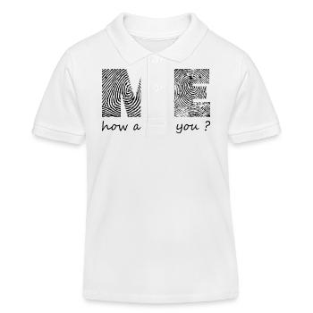 "It's ME, How About You Leave Your Imprint - Kids Organic Polo Shirt by Stanley/Stella - white - Front