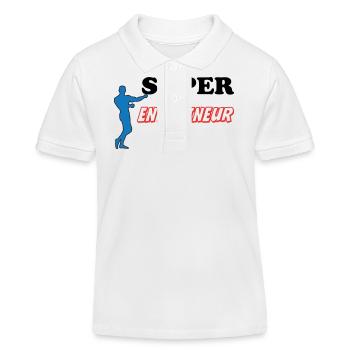 SUPER TRAINER - Kinder Organic Poloshirt Mini Sprinter von Stanley/Stella - Weiß - Vorne