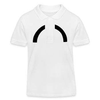 bogen form symbol linie - Kinder Organic Poloshirt Mini Sprinter von Stanley/Stella - Weiß - Vorne