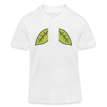 zwei Blätter blatt grün symbol - Kinder Organic Poloshirt Mini Sprinter von Stanley/Stella - Weiß - Vorne