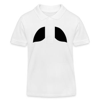 zwei Blätter blatt symbol - Kinder Organic Poloshirt Mini Sprinter von Stanley/Stella - Weiß - Vorne
