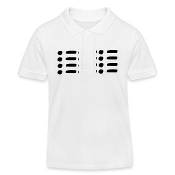 Line, dots, dot, shape, shape, pattern - Kids Organic Polo Shirt by Stanley/Stella - white - Front