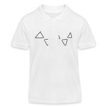 Motif triangulaire - Polo enfant bio Stanley/Stella - blanc - Devant