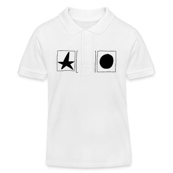 Star Circle Heart Square Symbol Shapes - Kids Organic Polo Shirt by Stanley/Stella - white - Front