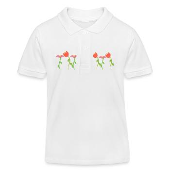 Symbole Fleur Fleur Forme Huit Fleurs - Polo enfant bio Stanley/Stella - blanc - Devant