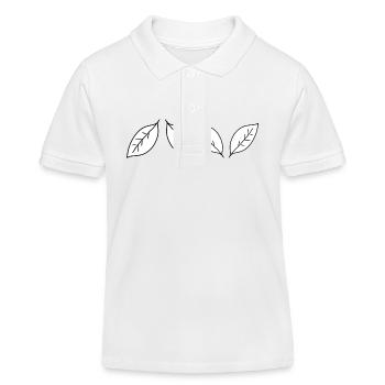 Quatre feuilles feuille symbole forme forme - Polo enfant bio Stanley/Stella - blanc - Devant