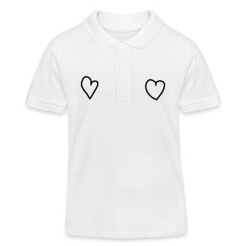 drei herzen herz - Kinder Organic Poloshirt Mini Sprinter von Stanley/Stella - Weiß - Vorne