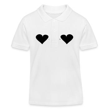 Shapes Shape Hearts Heart Star - Kids Organic Polo Shirt by Stanley/Stella - white - Front