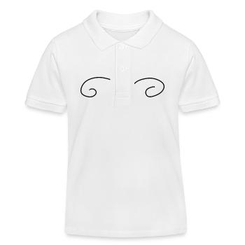 Muster Symbol Striche Bogen - Kinder Organic Poloshirt Mini Sprinter von Stanley/Stella - Weiß - Vorne