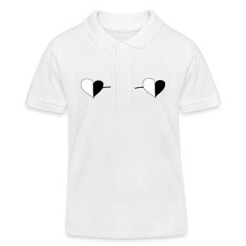 zwei herzen linie - Kinder Organic Poloshirt Mini Sprinter von Stanley/Stella - Weiß - Vorne