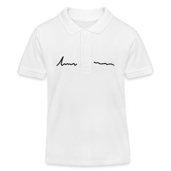 Line Font Text Grass - Kids Organic Polo Shirt by Stanley/Stella - white - Front