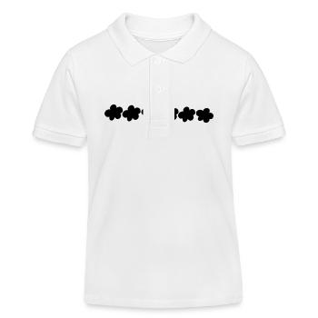 fleurs fleur plante symbole forme - Polo enfant bio Stanley/Stella - blanc - Devant