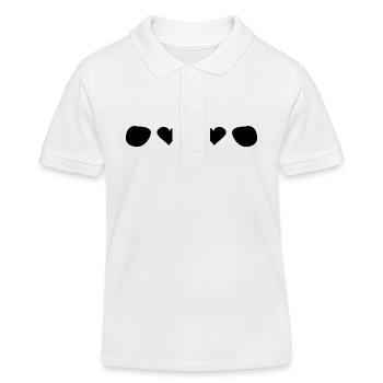 formen form kreis herzen herz stern - Kinder Organic Poloshirt Mini Sprinter von Stanley/Stella - Weiß - Vorne