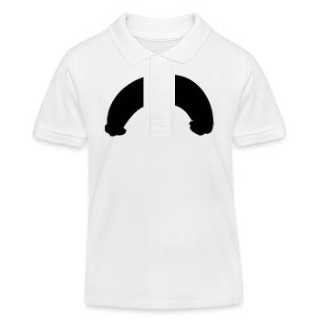 bogen symbol linie - Kinder Organic Poloshirt Mini Sprinter von Stanley/Stella - Weiß - Vorne