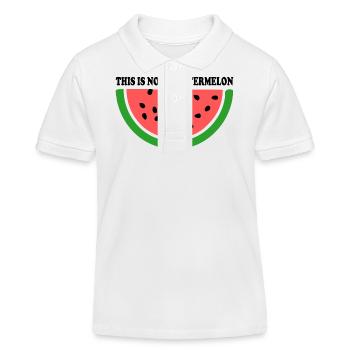 THIS IS NOT A WATERMELON - Kids Organic Polo Shirt by Stanley/Stella - white - Front