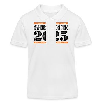 Griechenland 2025 - Kinder Organic Poloshirt Mini Sprinter von Stanley/Stella - Weiß - Vorne