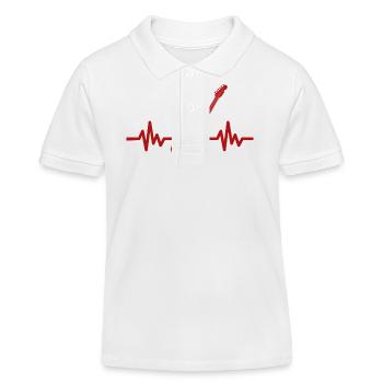 Heartbeat Guitar - Rock 'n' Roll Punk Band Metal - Polo enfant bio Stanley/Stella - blanc - Devant
