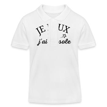 I can't I consoled - Kids Organic Polo Shirt by Stanley/Stella - white - Front