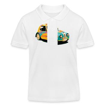 altes Abstraktes Auto - Kinder Organic Poloshirt Mini Sprinter von Stanley/Stella - Weiß - Vorne