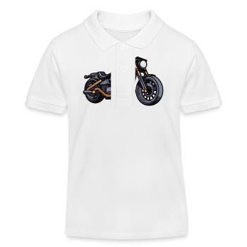 Motard - Polo enfant bio Stanley/Stella - blanc - Devant