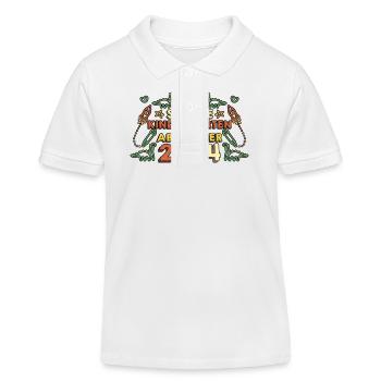 1 classe écolier rentrée scolaire Maternelle Kita E - Polo enfant bio Stanley/Stella - blanc - Devant