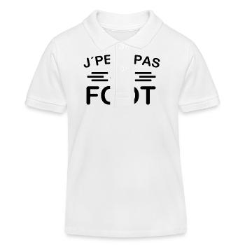 je peux pas j, ai foot cadeau humour france euro - Polo enfant bio Stanley/Stella - blanc - Devant