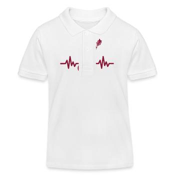 Heartbeat Guitar - Rock 'n' Roll Punk Band Metal - Polo enfant bio Stanley/Stella - blanc - Devant
