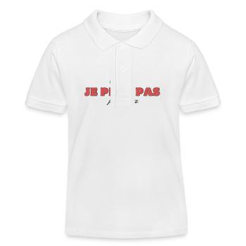 "T-shirt "Je peux pas j'ai merguez" - Polo enfant bio Stanley/Stella - blanc - Devant