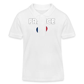 FRANKREICH Flagge und Emblem von Frankreich. Ertragen - Kinder Organic Poloshirt Mini Sprinter von Stanley/Stella - Weiß - Vorne