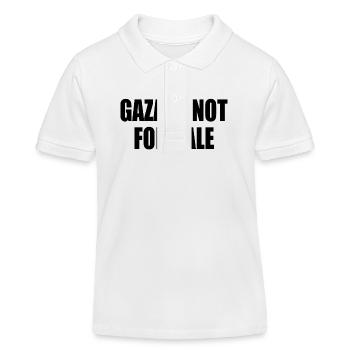 gaza is not for sale - Kids Organic Polo Shirt by Stanley/Stella - white - Front