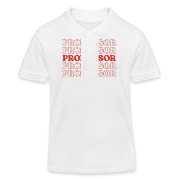 Professor, Pädagoge, Lehrer, Ausbilder, Dozent - Kinder Organic Poloshirt Mini Sprinter von Stanley/Stella - Weiß - Vorne